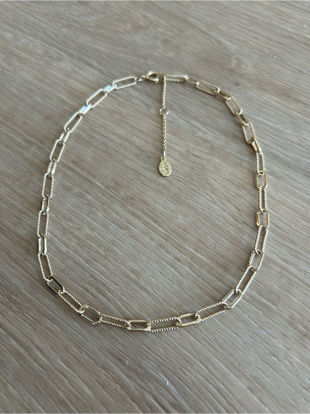 Gold Paperclip Chain Necklace - Elegant Women's Jewelry